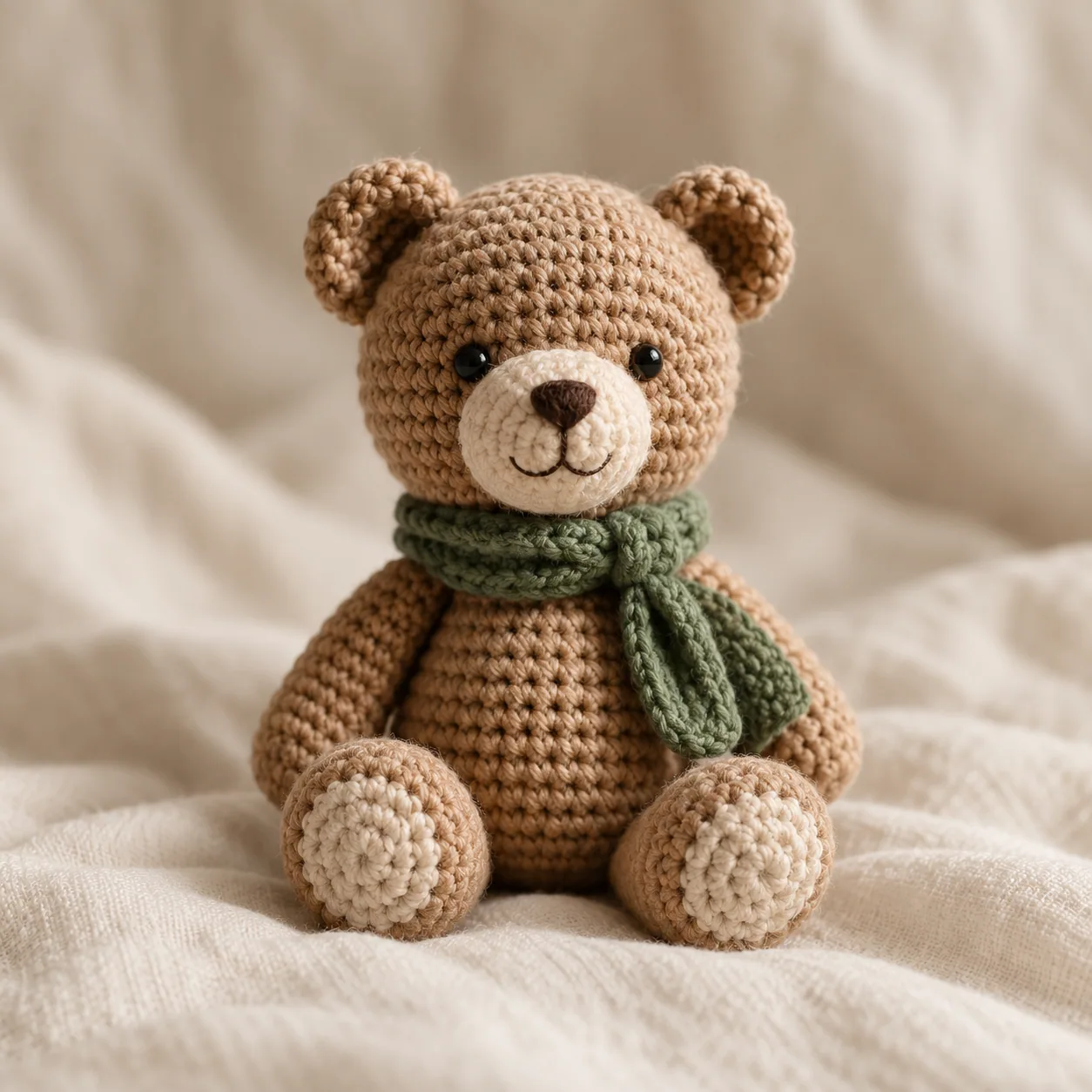 Small handmade crochet bear